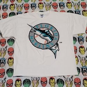 Vintage Jerzees Florida Marlins T Shirt XL